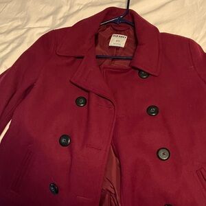 Old Navy Women's Deep Red Peacoat